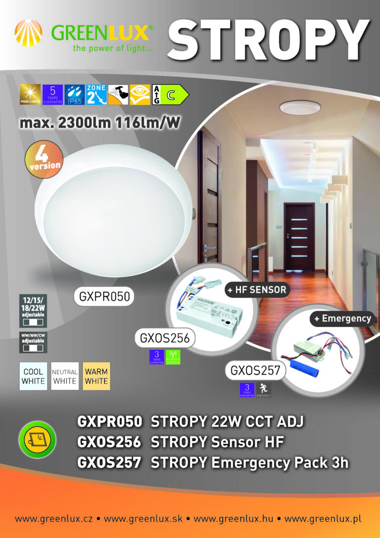 Variabilní LED svítidlo STROPY s možností změny výkonu i teploty světla